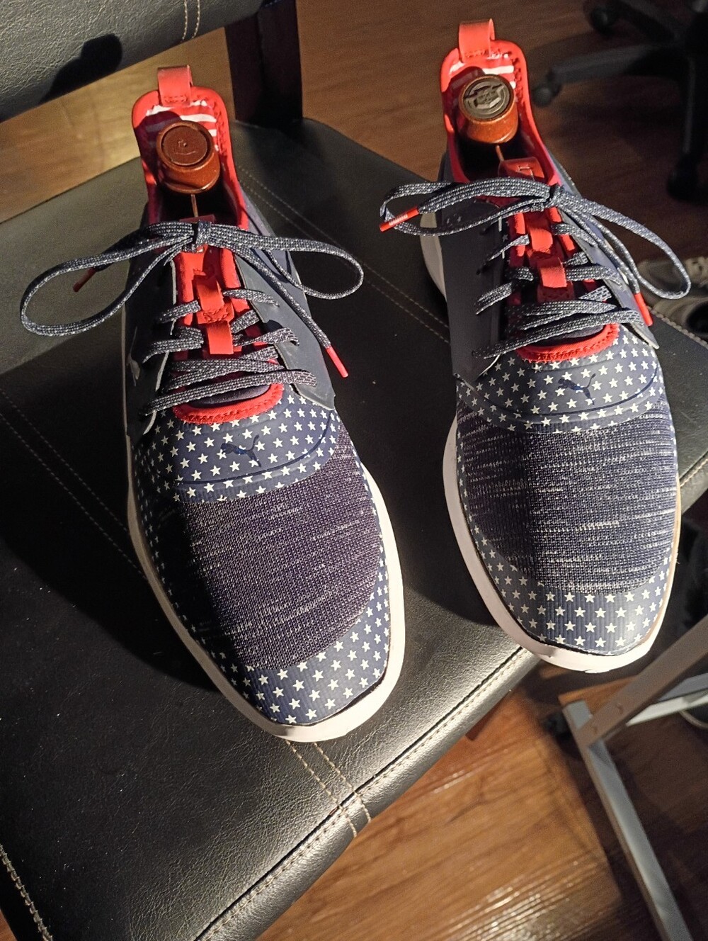 Men's PUMA 1776 Navy and Red Athletic Sneakers